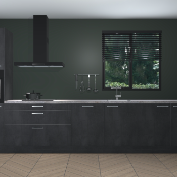 Beton Zwarte keuken Quito 96951