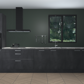 Beton Zwarte keuken Quito 96945