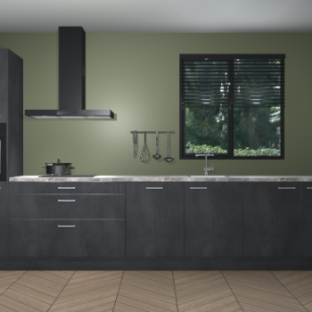 Beton Zwarte keuken Quito 96952