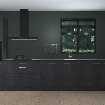Beton Zwarte keuken Quito 96987