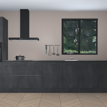 Beton Zwarte keuken Quito 96992