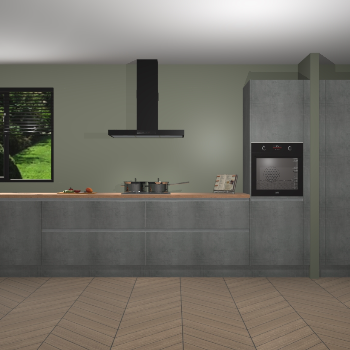 Beton Parelgrijs greeploze keuken Angola 97990