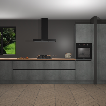 Beton Parelgrijs greeploze keuken Angola 97993