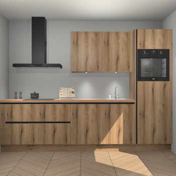 Goud Eiken greeploze keuken Havana 98597