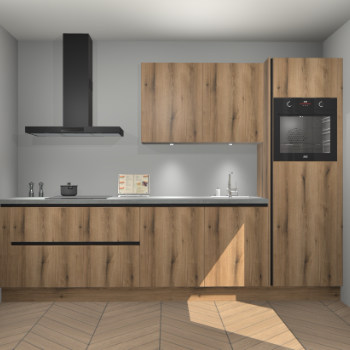 Goud Eiken greeploze keuken Havana 98621