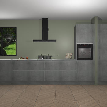 Beton Parelgrijs greeploze keuken Angola 97996