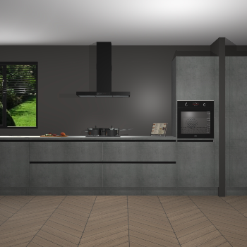 Beton Parelgrijs greeploze keuken Angola 97999