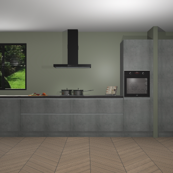 Beton Parelgrijs greeploze keuken Angola 98002