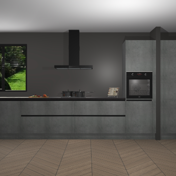 Beton Parelgrijs greeploze keuken Angola 98005