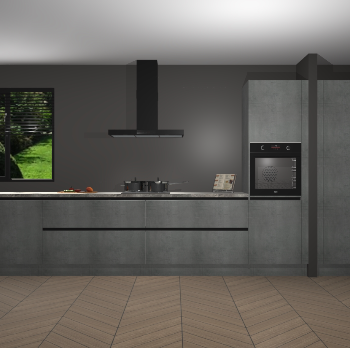 Beton Parelgrijs greeploze keuken Angola 98011