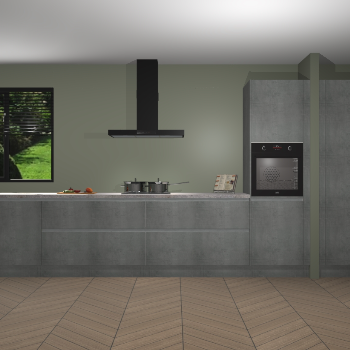 Beton Parelgrijs greeploze keuken Angola 98014