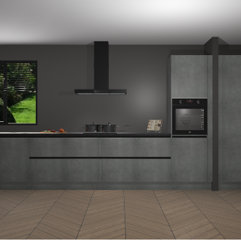 Beton Parelgrijs greeploze keuken Angola 98023