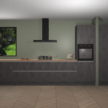 Beton Antraciet greeploze keuken Angola 98026