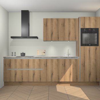 Goud Eiken greeploze keuken Havana 98656