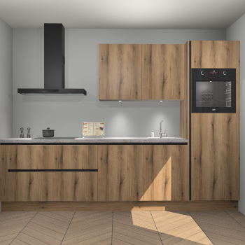 Goud Eiken greeploze keuken Havana 98666