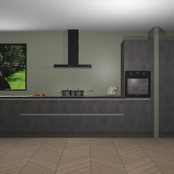 Beton Antraciet greeploze keuken Angola 98038