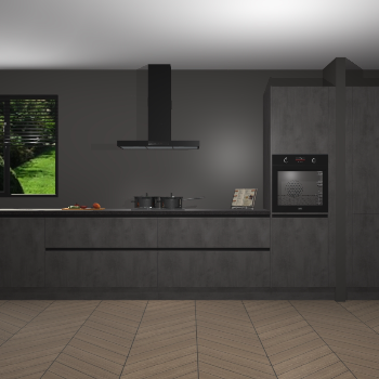 Beton Antraciet greeploze keuken Angola 98041