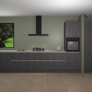 Beton Antraciet greeploze keuken Angola 98050