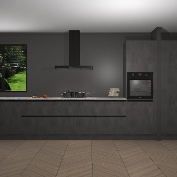 Beton Antraciet greeploze keuken Angola 98053