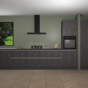 Beton Antraciet greeploze keuken Angola 98056