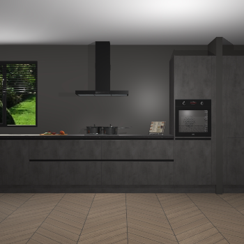 Beton Antraciet greeploze keuken Angola 98066