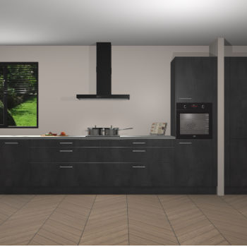 Beton Zwarte keuken Angola 98067