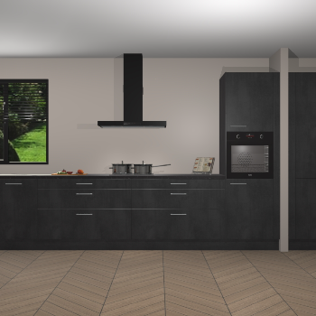 Beton Zwarte keuken Angola 98091