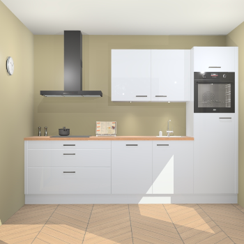 Sneeuwwitte hoogglans keuken Havana 98808