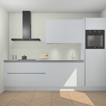 Sneeuwwitte hoogglans greeploze keuken Havana 98821