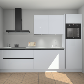 Sneeuwwitte hoogglans greeploze keuken Havana 98824