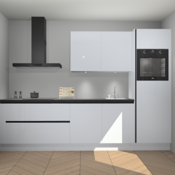 Sneeuwwitte hoogglans greeploze keuken Havana 98844