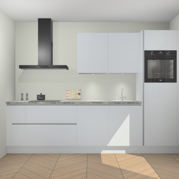 Sneeuwwitte hoogglans greeploze keuken Havana 98865