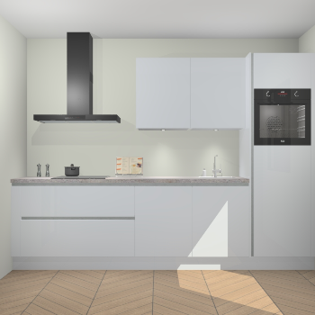 Sneeuwwitte hoogglans greeploze keuken Havana 98878