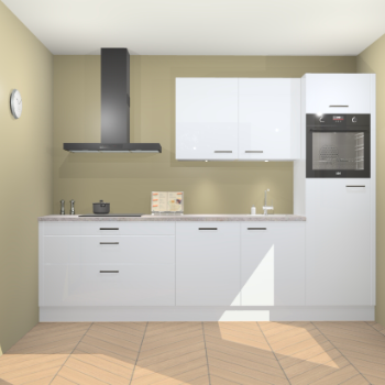 Sneeuwwitte hoogglans keuken Havana 98880