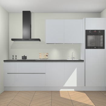 Sneeuwwitte hoogglans greeploze keuken Havana 98892