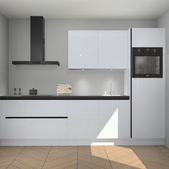 Sneeuwwitte hoogglans greeploze keuken Havana 98895