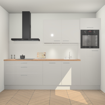 Zijdegrijze hoogglans keuken Havana 98900