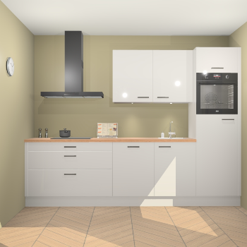 Zijdegrijze hoogglans keuken Havana 98905