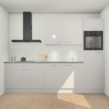 Zijdegrijze hoogglans keuken Havana 98914