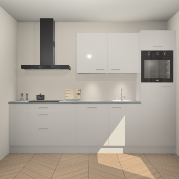 Zijdegrijze hoogglans keuken Havana 98915