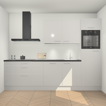 Zijdegrijze hoogglans keuken Havana 98932