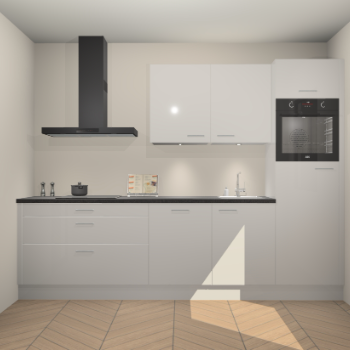 Zijdegrijze hoogglans keuken Havana 98933