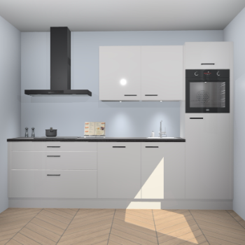 Zijdegrijze hoogglans keuken Havana 98935