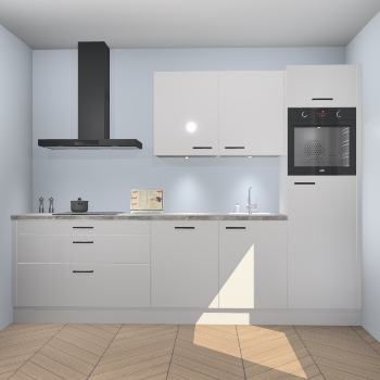 Zijdegrijze hoogglans keuken Havana 98972