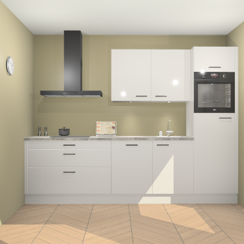 Zijdegrijze hoogglans keuken Havana 98973