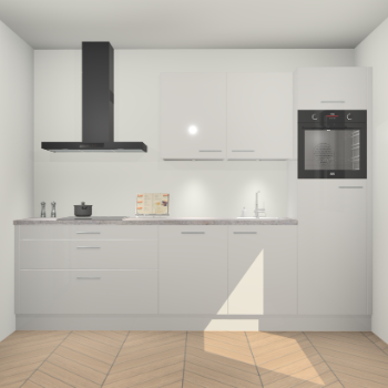 Zijdegrijze hoogglans keuken Havana 98988