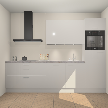 Zijdegrijze hoogglans keuken Havana 98989