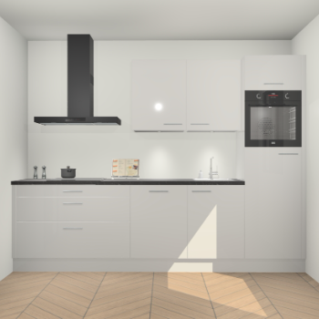 Zijdegrijze hoogglans keuken Havana 99050