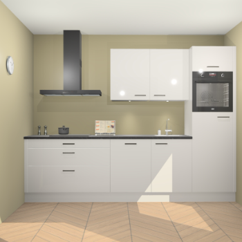 Zijdegrijze hoogglans keuken Havana 99054