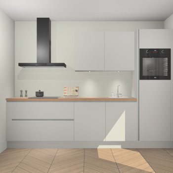 Zijdegrijze greeploze keuken Havana 99652